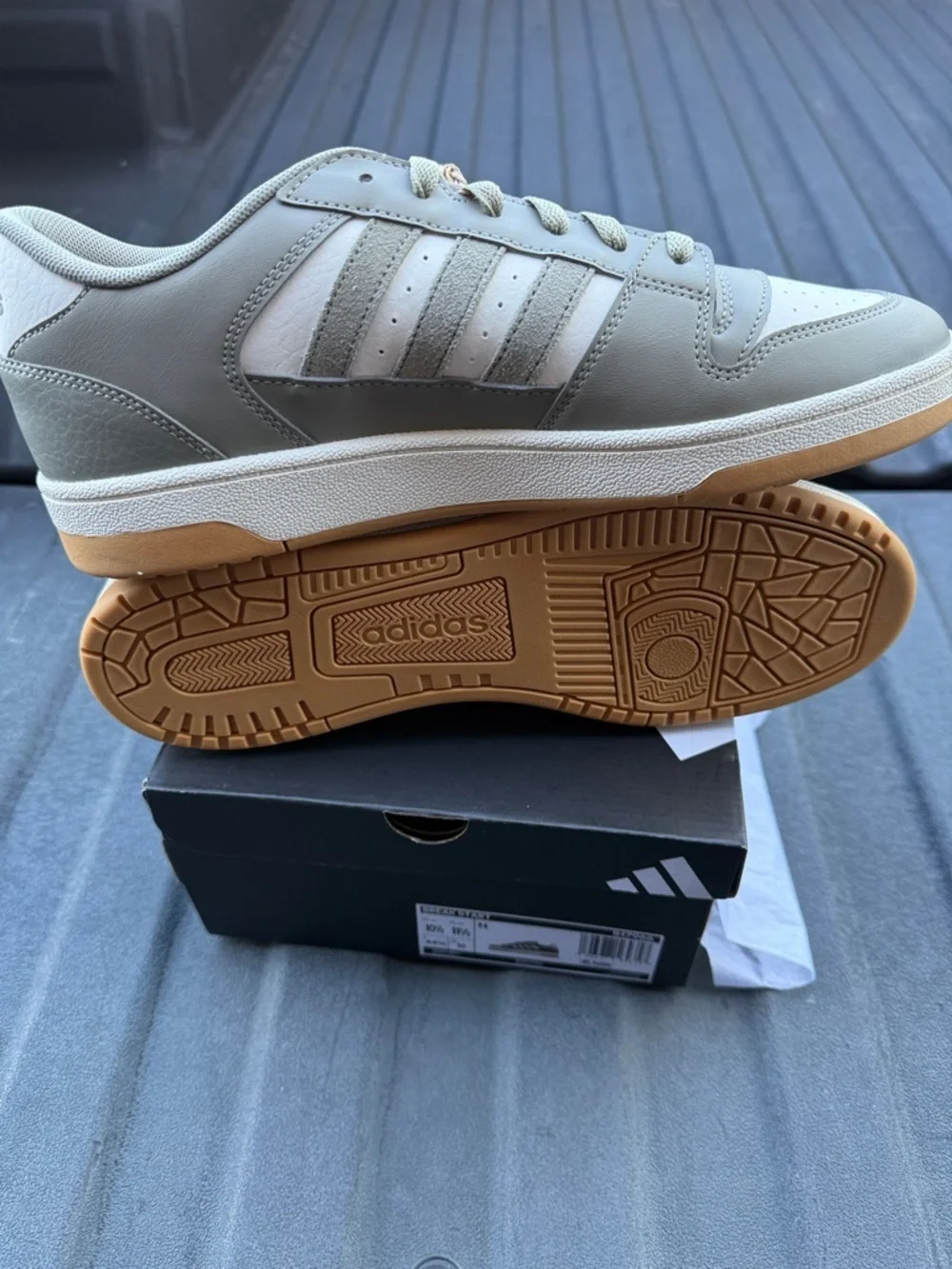 adidas Break Start mens Sneakers - Gray with white Trim